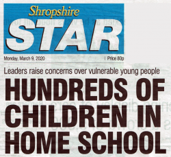 Shropshire Star, front page headline, 9 March 2020